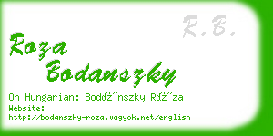 roza bodanszky business card